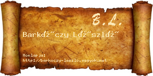 Barkóczy László névjegykártya