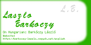 laszlo barkoczy business card